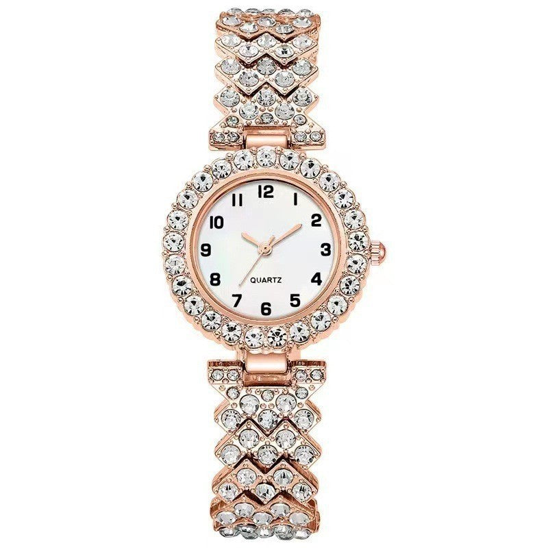 2-Piece Jewelry Set- Womens Luxury Watch And Bracelet by The Lux Collective